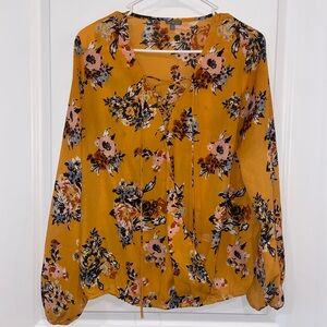 Floral Mustard Blouse